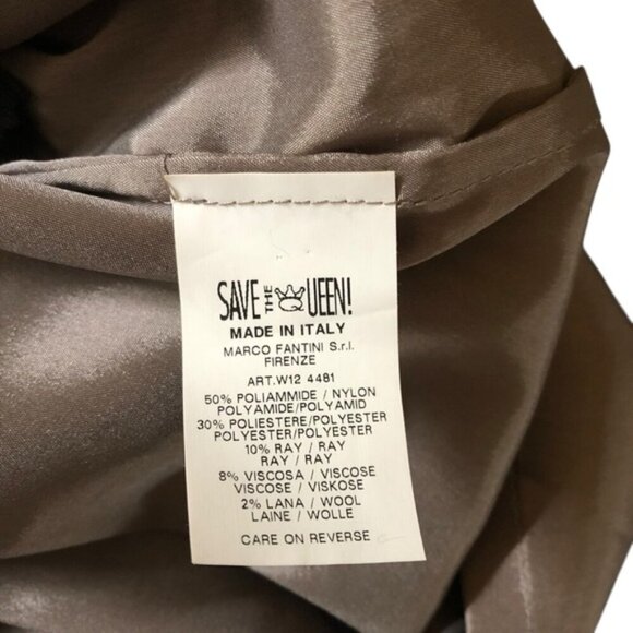 Save the Queen Dress XL Gray and Black Sleeveless Satin - Picture 14 of 16